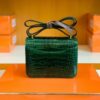 Hermes Constance Shiny Alligator crocodile 6Q jade green Gold Hardware 18cm Full Handmade