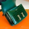 Hermes Constance Shiny Alligator crocodile 6Q jade green Gold Hardware 18cm Full Handmade