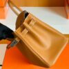 Hermes Birkin Epsom Golden Brown Silver Hardware 25cm Full Handmade
