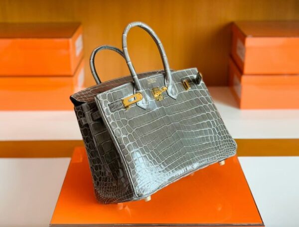 mmexport1681809977135-1024x776-1 Hermes Birkin Shiny Niloticus crocodile turtledove grey Gold Hardware 25cm Full Handmade