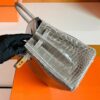 Hermes Birkin Shiny Niloticus crocodile turtledove grey Gold Hardware 25cm Full Handmade