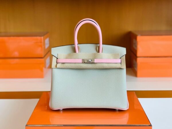 mmexport1681810024255-1024x768-1 Hermes Birkin Togo & Swift Pearl grey & 3Q Pink Silver Hardware 25cm Full Handmade