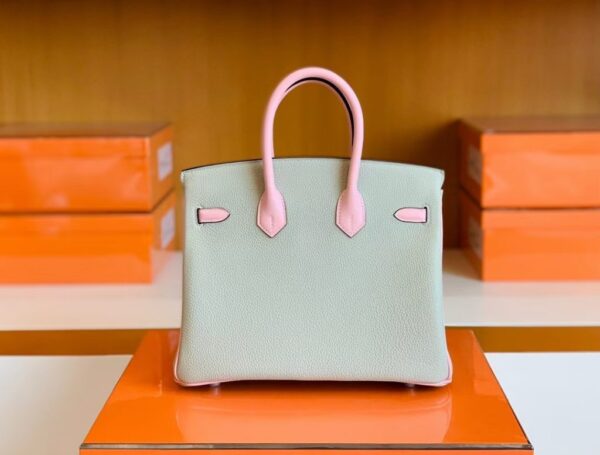 mmexport1681810025589-1024x777-1 Hermes Birkin Togo & Swift Pearl grey & 3Q Pink Silver Hardware 25cm Full Handmade