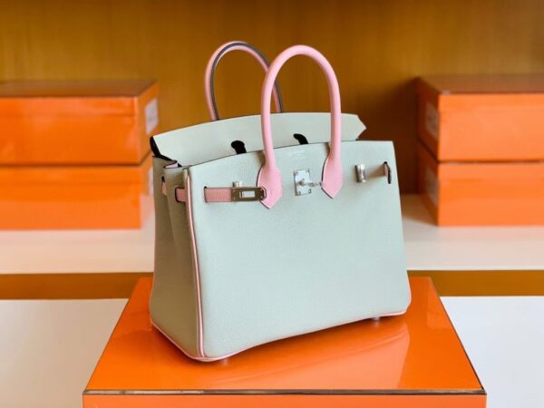 mmexport1681810029665-1024x768-1 Hermes Birkin Togo & Swift Pearl grey & 3Q Pink Silver Hardware 25cm Full Handmade