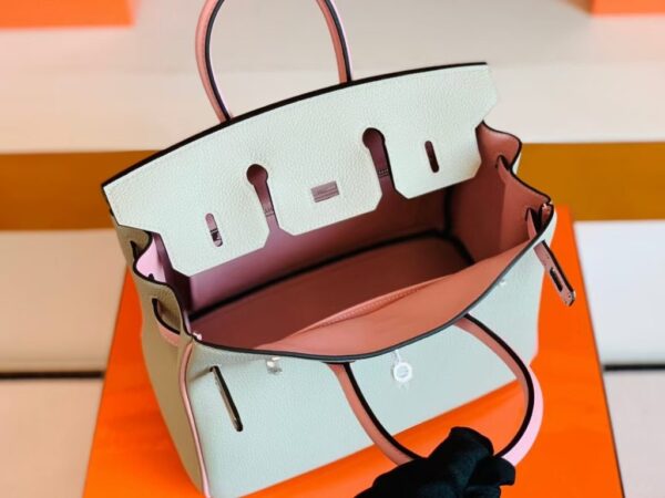 mmexport1681810033030-1024x768-1 Hermes Birkin Togo & Swift Pearl grey & 3Q Pink Silver Hardware 25cm Full Handmade