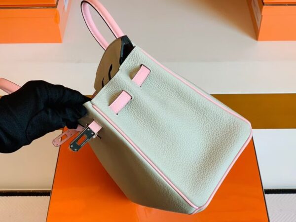 mmexport1681810034715-1024x768-1 Hermes Birkin Togo & Swift Pearl grey & 3Q Pink Silver Hardware 25cm Full Handmade