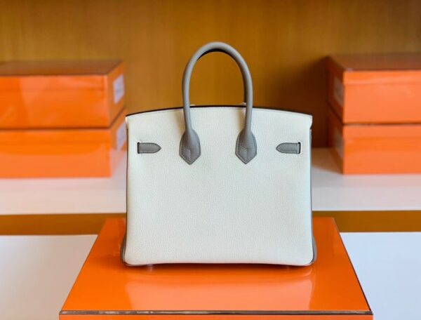 mmexport1681810050825-1024x779-1 Hermes Birkin Togo Creamy White & gris ashpite Silver Hardware 25cm Full Handmade