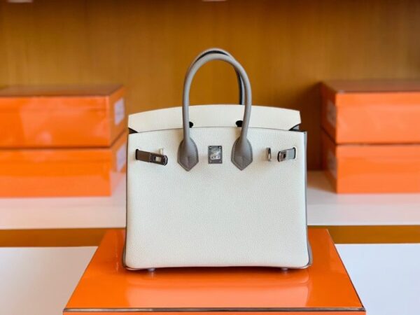 mmexport1681810056507-1024x768-1 Hermes Birkin Togo Creamy White & gris ashpite Silver Hardware 25cm Full Handmade