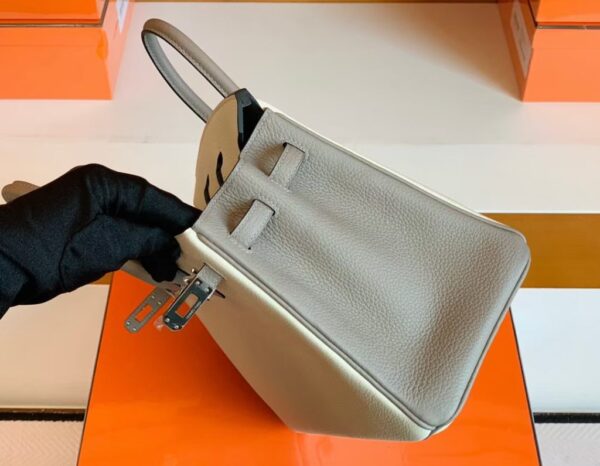 mmexport1681810059598-1024x795-1 Hermes Birkin Togo Creamy White & gris ashpite Silver Hardware 25cm Full Handmade