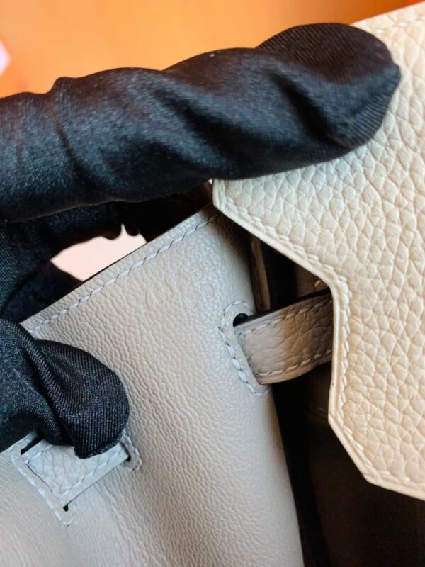mmexport1681810062297-768x1024-1 Hermes Birkin Togo Creamy White & gris ashpite Silver Hardware 25cm Full Handmade