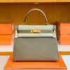 Hermes Kelly Epsom Etoupe Grey Gold Hardware 28cm Full Handmade
