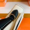 Hermes Kelly Epsom Creamy White & Black Gold Hardware 25cm Full Handmade