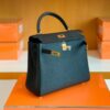 Hermes Kelly Togo CK89 Black Gold Hardware 25cm Full Handmade