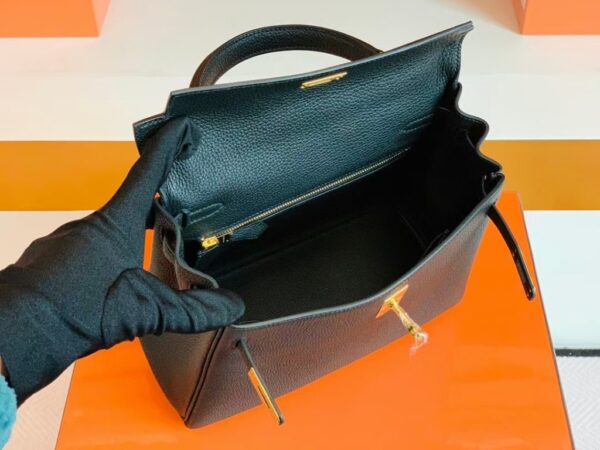 mmexport1681810303652-1024x768-1 Hermes Kelly Togo CK89 Black Gold Hardware 25cm Full Handmade