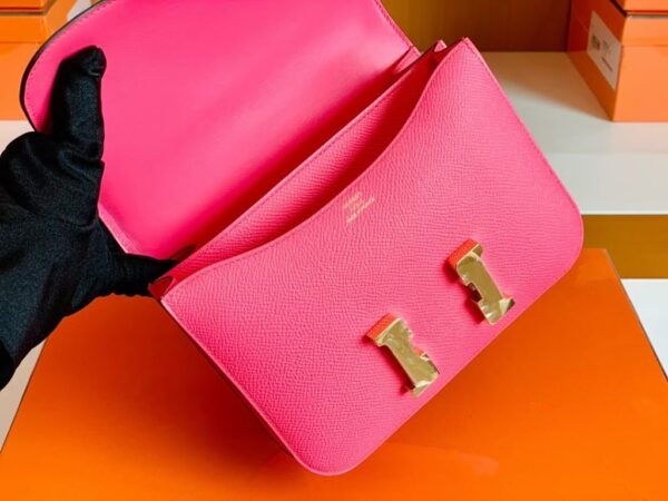 mmexport1681810998006-1024x768-1 Hermes Constance Epsom 8W lipstick pink Gold Hardware 18cm Full Handmade