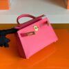 Hermes Mini Kelly Epsom 8W lipstick pink Gold Hardware 19cm Full Handmade