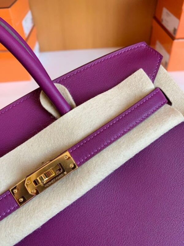 mmexport1681874502542-768x1024-1 Hermes Birkin Swift actiniae purple Gold Hardware 25cm Full Handmade