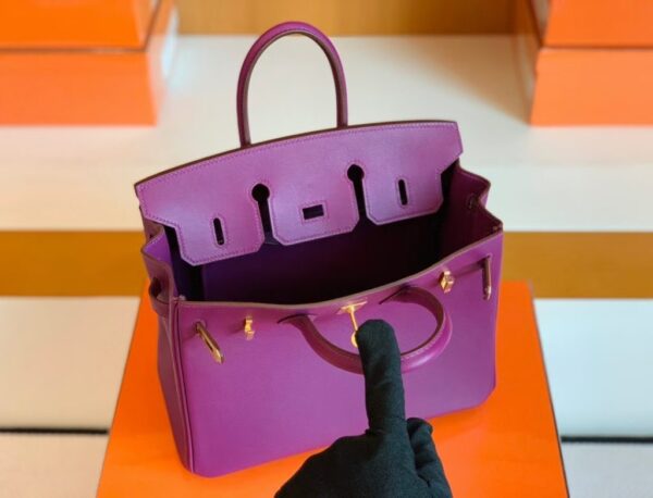 mmexport1681874508102-1024x781-1 Hermes Birkin Swift actiniae purple Gold Hardware 25cm Full Handmade