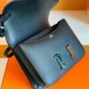 Hermes Constance Epsom Black Silver Hardware 24cm Full Handmade