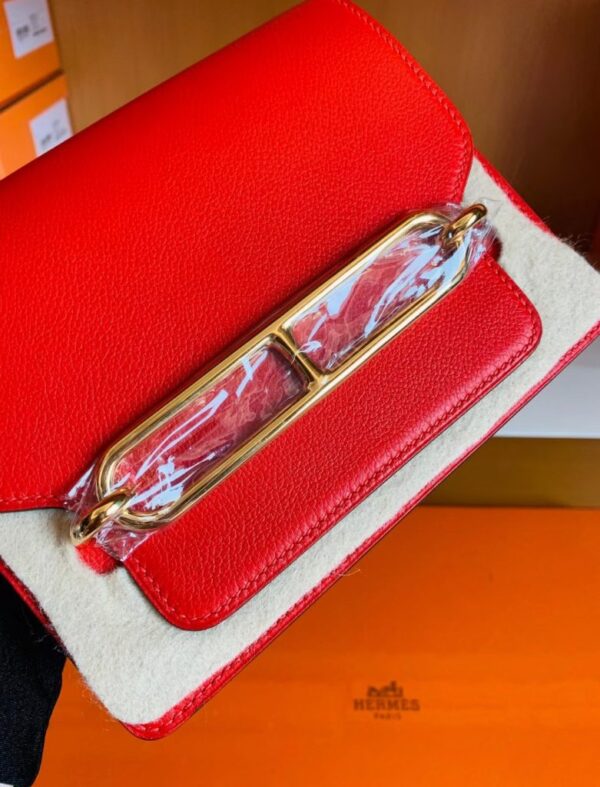 mmexport1682237909275-781x1024-1 Hermes Roulis Evercolor Bright Red Gold Hardware 19cm Full Handmade