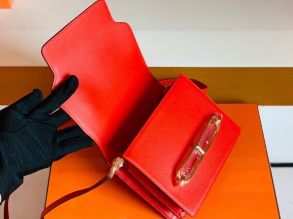 mmexport1682237910697-1024x768-1 Hermes Roulis Evercolor Bright Red Gold Hardware 19cm Full Handmade