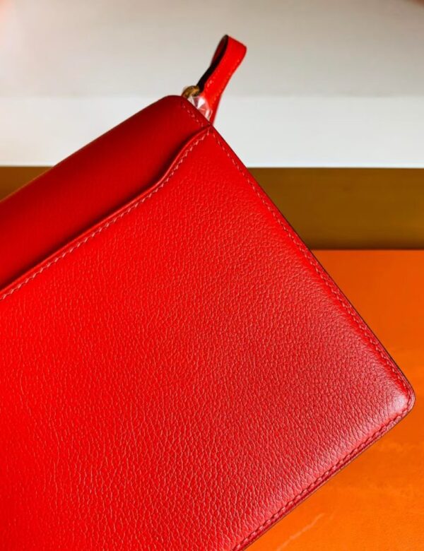 mmexport1682237916474-788x1024-1 Hermes Roulis Evercolor Bright Red Gold Hardware 19cm Full Handmade