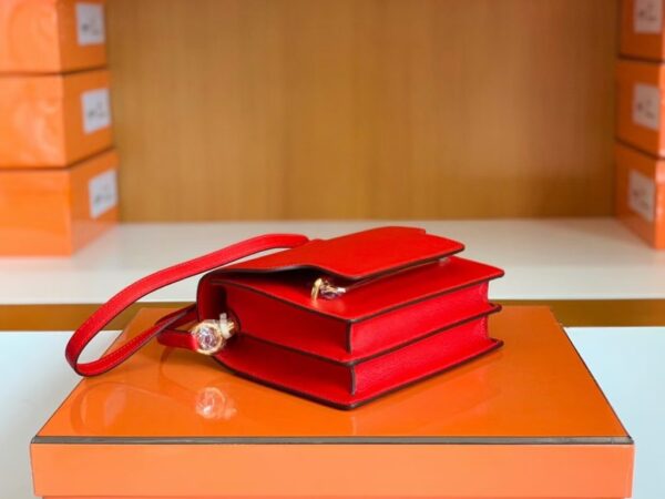 mmexport1682237917878-1024x768-1 Hermes Roulis Evercolor Bright Red Gold Hardware 19cm Full Handmade