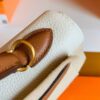 mmexport1683596009906-748x1024-1 Hermes Kelly Togo Creamy White & Golden Brown Gold Hardware 25cm Full Handmade
