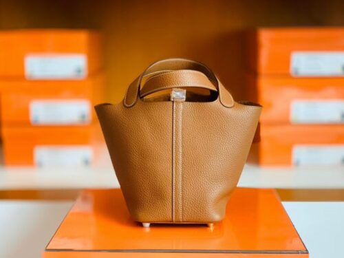 Hermes Picotin TC Golden Brown Gold Hardware 18cm Full Handmade