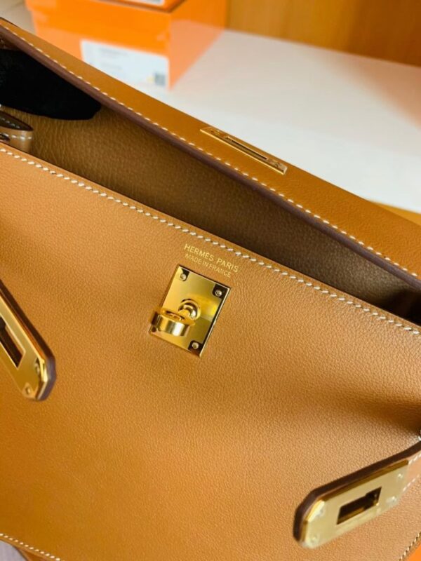 mmexport1683596185039-768x1024-1 Hermes Kelly dance Evercolor Golden Brown Gold Hardware 22cm Full Handmade