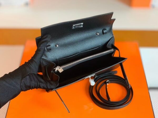 mmexport1683596233638-1024x768-1 Hermes Kelly to go Woc Chevre Black Silver Hardware 20cm Full Handmade