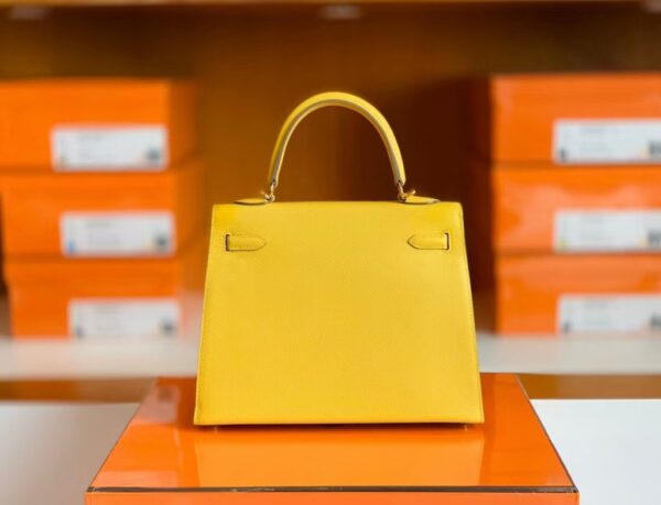 Hermes Kelly Epsom 9O Naples yellow Gold Hardware 25cm Full Handmade