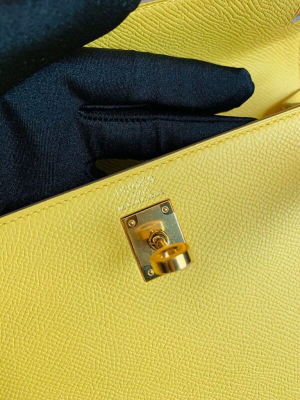 Hermes Kelly Epsom 9O Naples yellow Gold Hardware 25cm Full Handmade