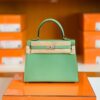 Hermes Kelly Epsom 3i Avocado green Silver Hardware 25cm Full Handmade