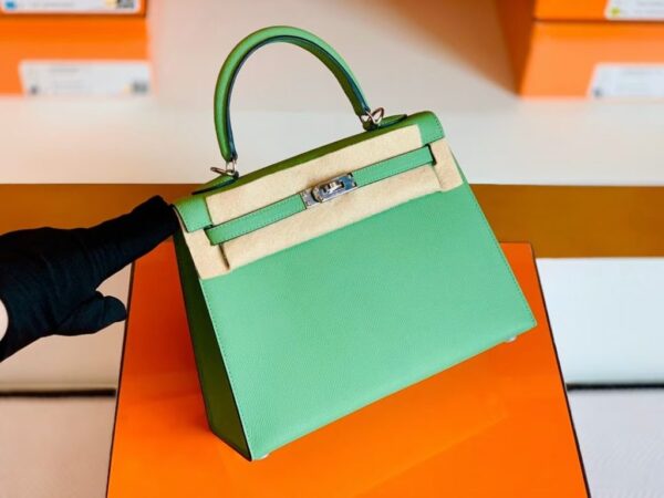 mmexport1683596667289-1024x768-1 Hermes Kelly Epsom 3i Avocado green Silver Hardware 25cm Full Handmade