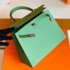 Hermes Kelly Epsom 3i Avocado green Silver Hardware 25cm Full Handmade
