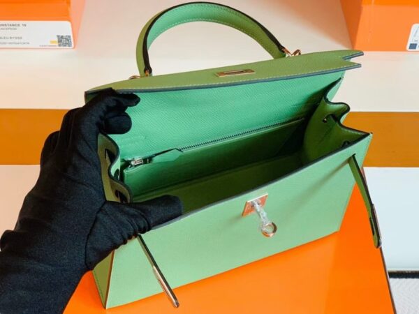 mmexport1683596676158-1024x768-1 Hermes Kelly Epsom 3i Avocado green Silver Hardware 25cm Full Handmade