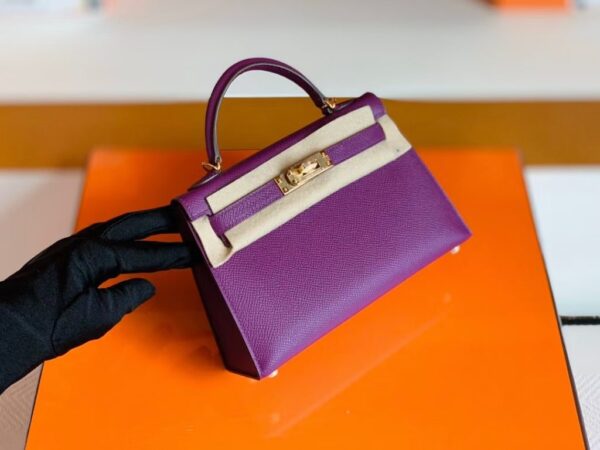 mmexport1683596768053-1024x768-1 Hermes Mini Kelly Epsom P9 actiniae purple Gold Hardware 19cm Full Handmade