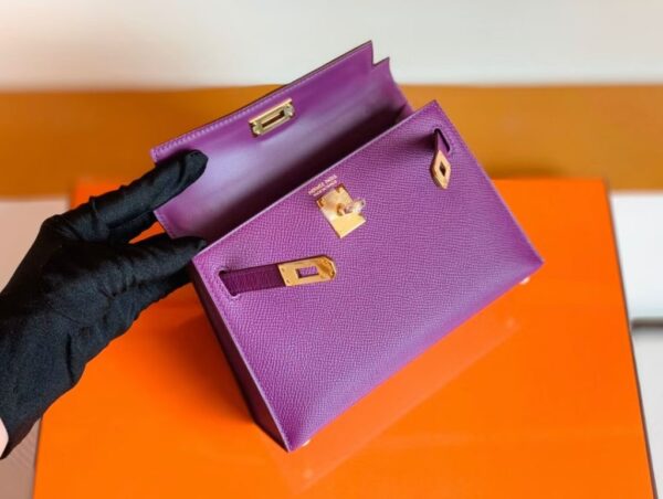 mmexport1683596780803-1024x772-1 Hermes Mini Kelly Epsom P9 actiniae purple Gold Hardware 19cm Full Handmade