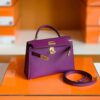 Hermes Mini Kelly Epsom P9 actiniae purple Gold Hardware 19cm Full Handmade