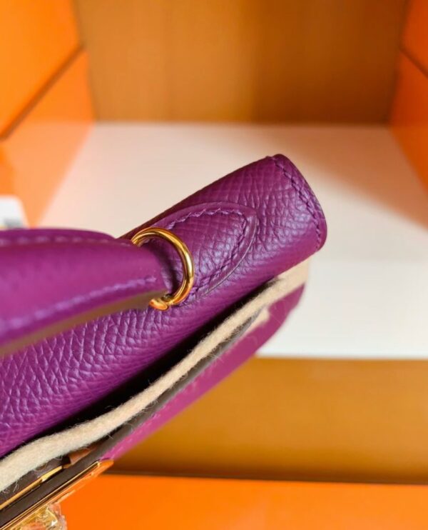 mmexport1683596821398-828x1024-1 Hermes Mini Kelly Epsom P9 actiniae purple Gold Hardware 19cm Full Handmade