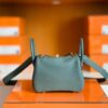 Hermes Mini Lindy Togo 63 Almond green Gold Hardware 19cm Full Handmade