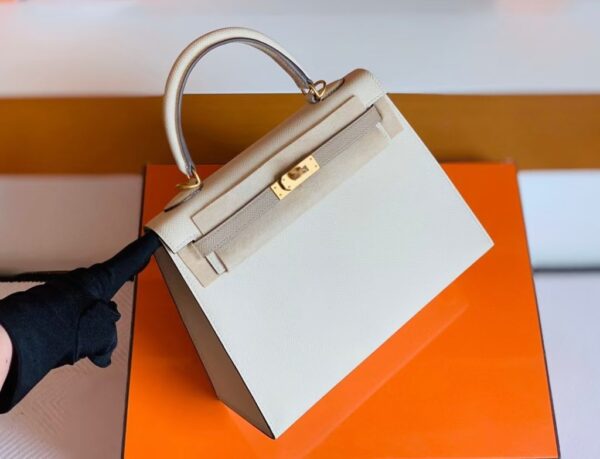 mmexport1683597211707-1024x783-1 Hermes Kelly Epsom Creamy White & s2 Trench Grey Gold Hardware 25cm Full Handmade