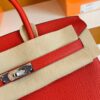 Hermes Birkin Togo Q5 Bright Red Silver Hardware 25cm Full Handmade