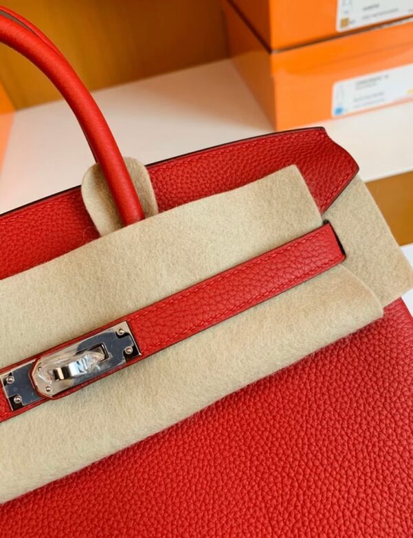 mmexport1683597749368-788x1024-1 Hermes Birkin Togo Q5 Bright Red Silver Hardware 25cm Full Handmade