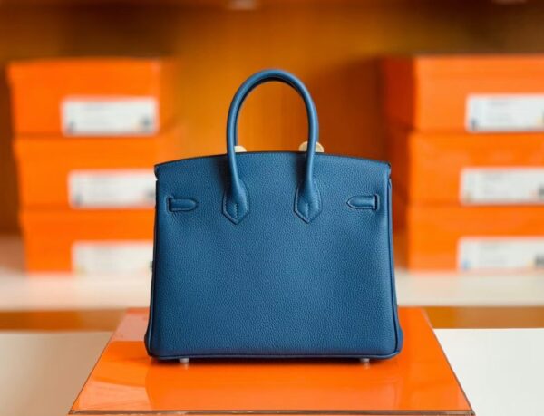 Hermes Birkin Togo S4 Deep blue Silver Hardware Phw 25cm Full Handmade
