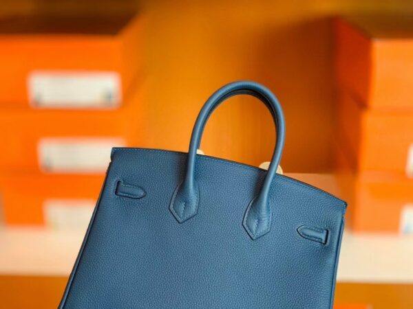 Hermes Birkin Togo S4 Deep blue Silver Hardware Phw 25cm Full Handmade