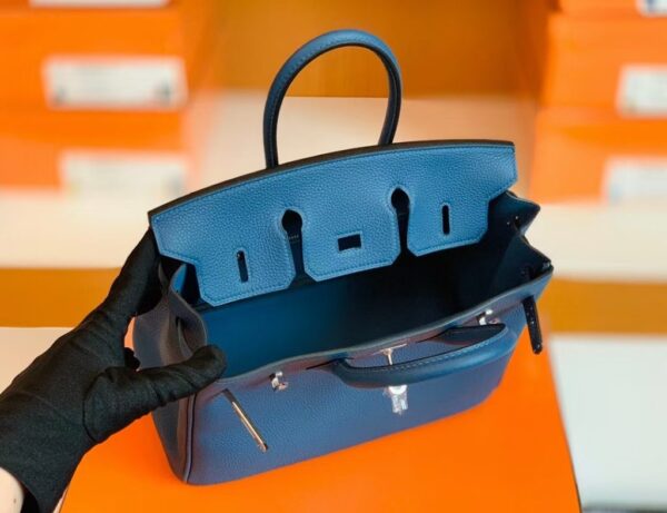 Hermes Birkin Togo S4 Deep blue Silver Hardware Phw 25cm Full Handmade