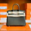 Hermes Birkin Togo CK46 charcoal grey Silver Hardware 25cm Full Handmade