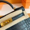 mmexport1683947649201-768x1024-1 Hermes Mini Kelly Matte Alligator ck84 Graphite grey Gold Hardware 19cm Full Handmade
